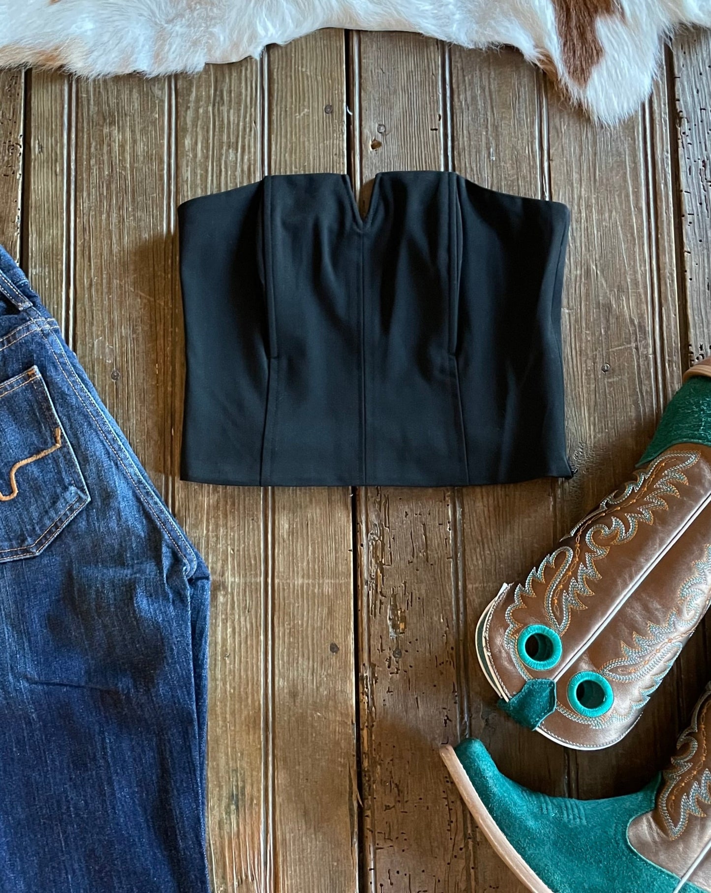 Flay lay of Remi V-Wire Tube Top