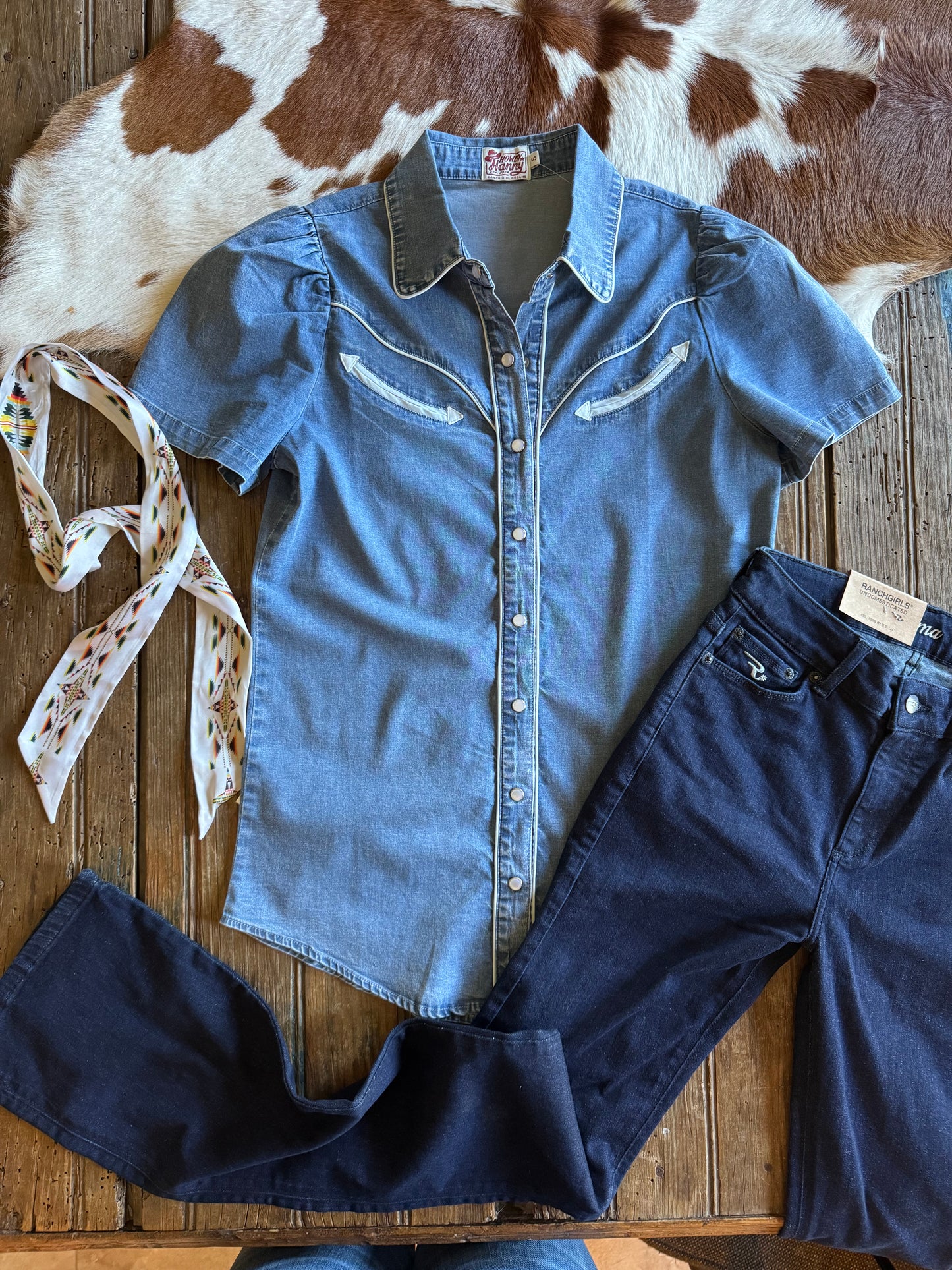 Prairie Star Denim Blouse