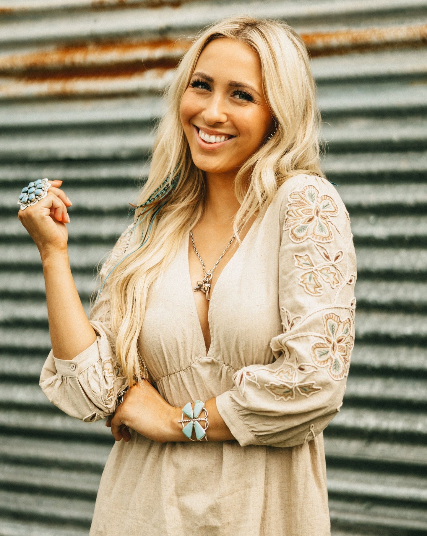 Ruston Dress on model