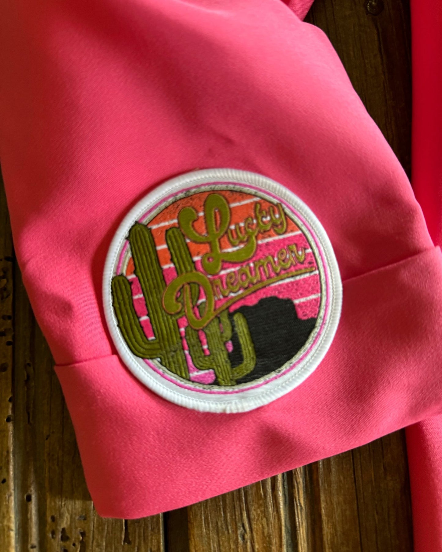 Lucky Dreamer Patch on sleeve