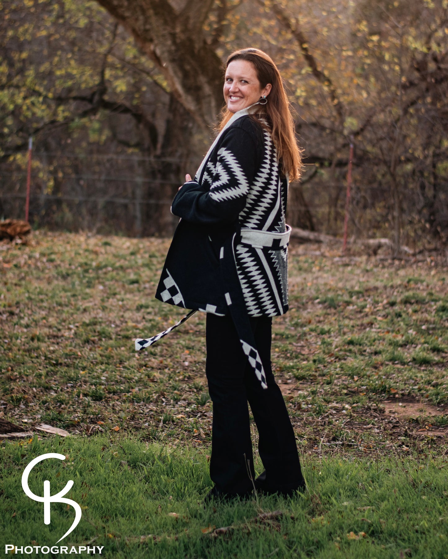 Los Ojos Wool Wrap Coat