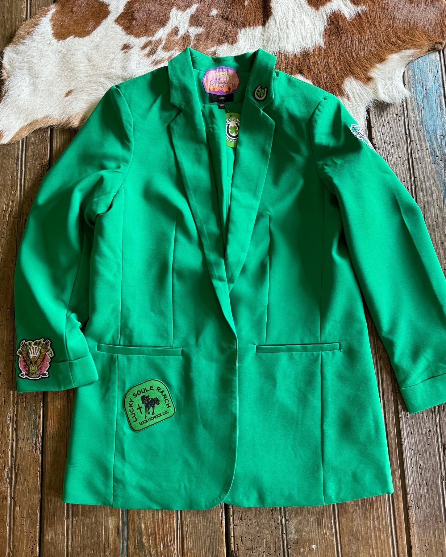 Green with Envy Kelly Green Blazer