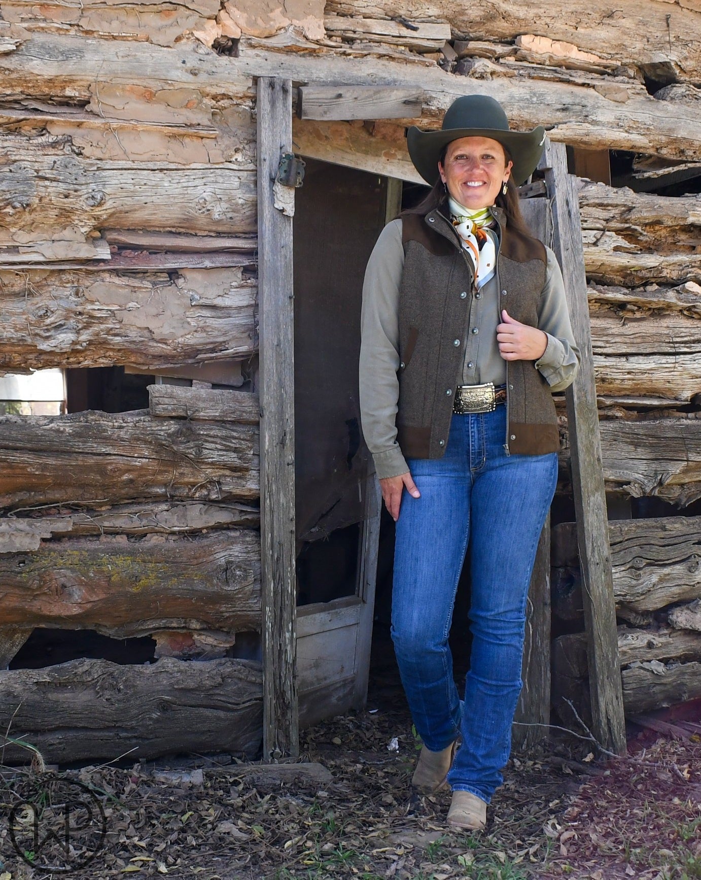 Channel Wool Vest (Tan Herringbone)