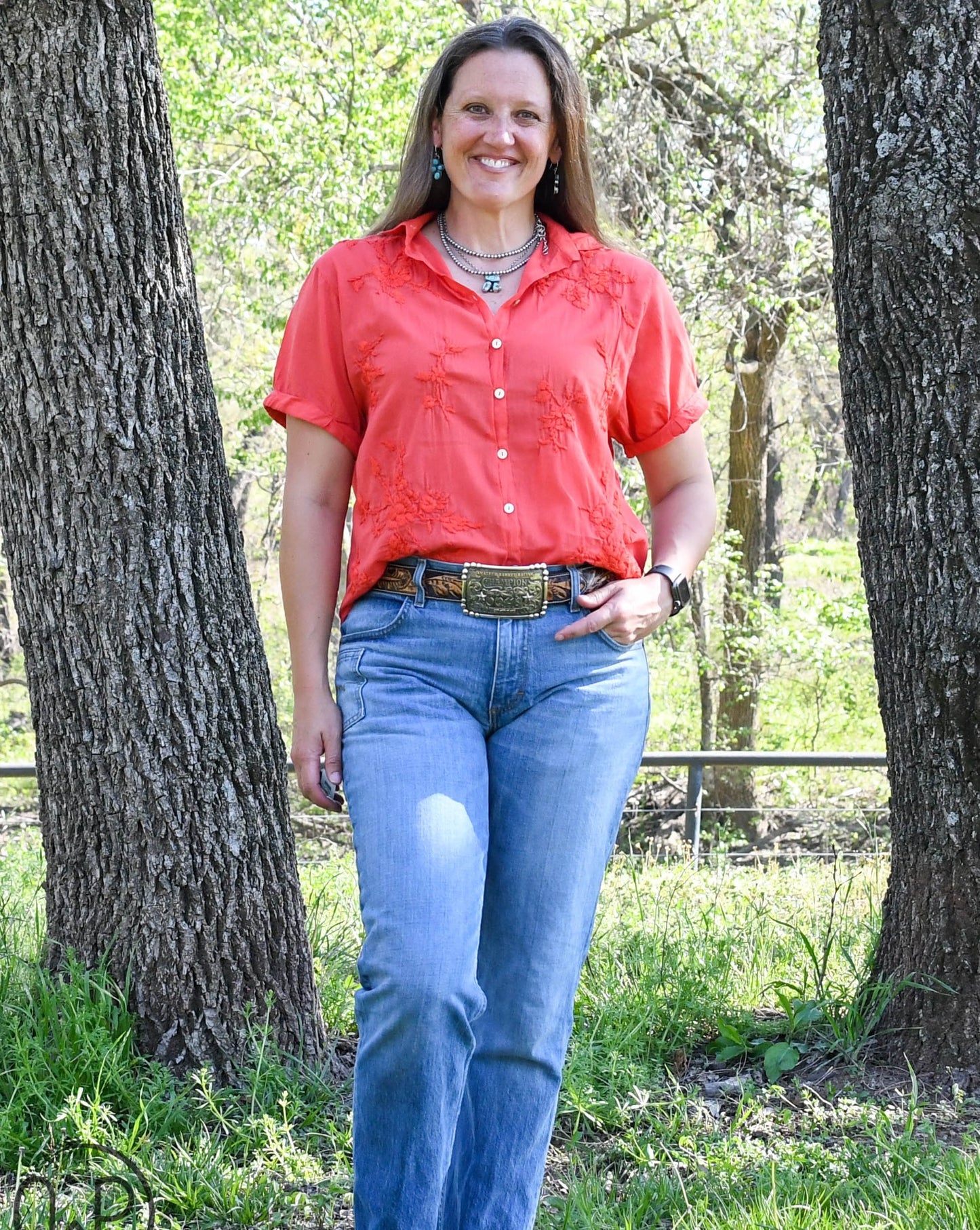 Kady Blouse on model