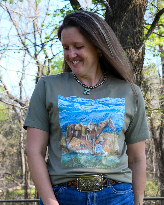Home On The Range Tee on model