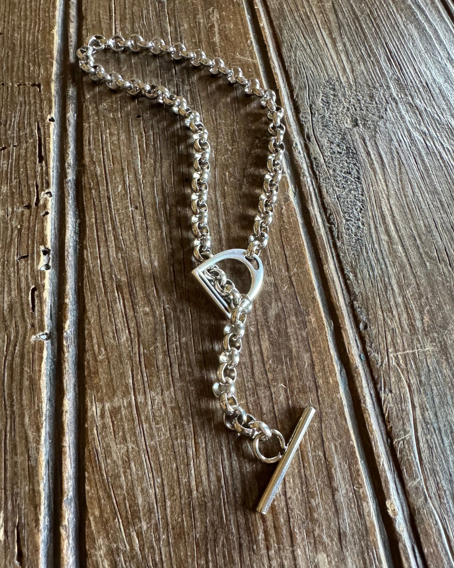 Kensington Sterling Silver Stirrup Necklace