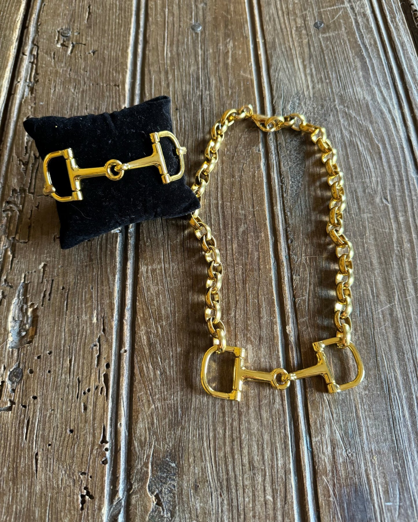 Alburgh Gold D-Ring Snaffle Bit Bracelet