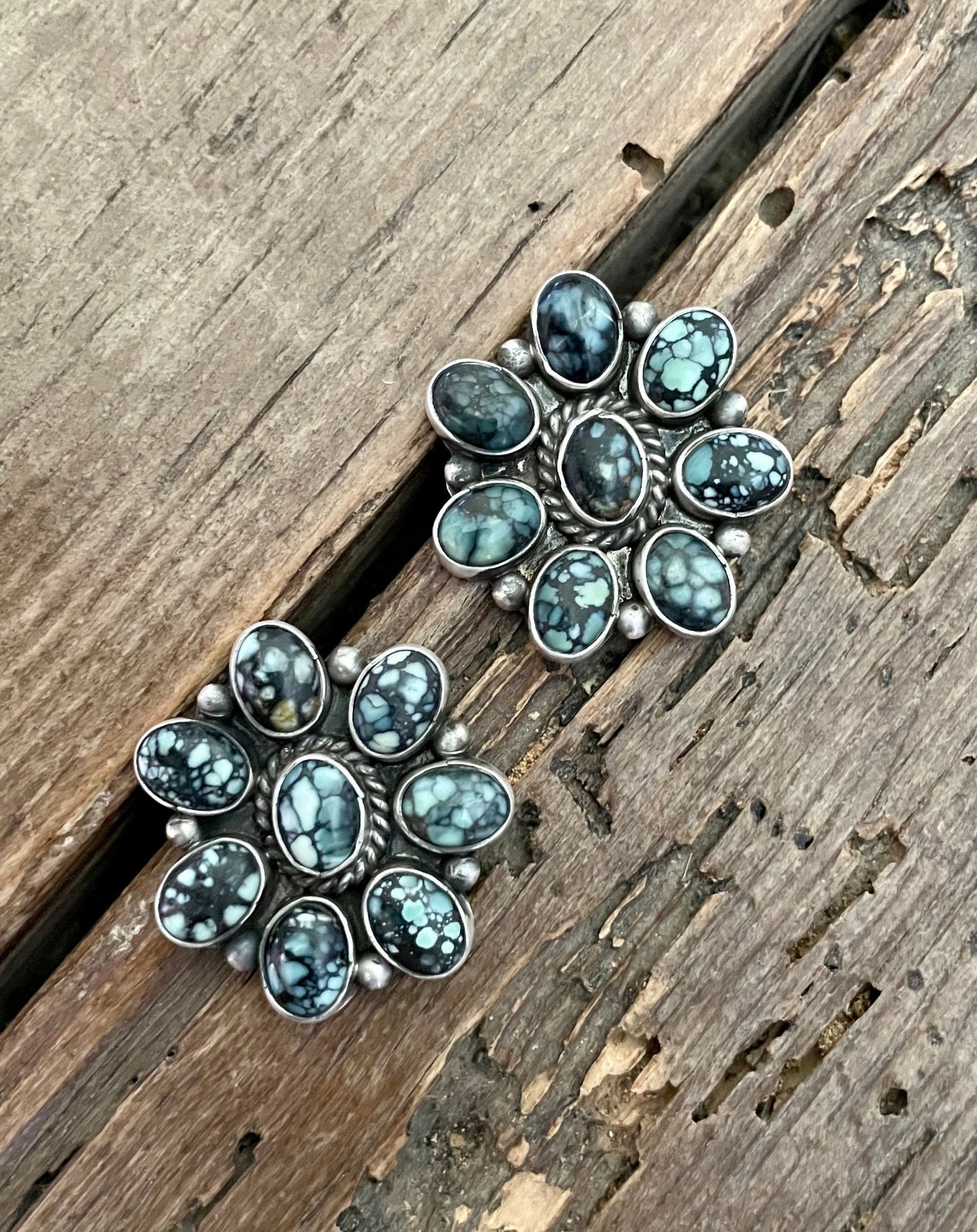 New Lander Turquoise Cluster Earrings