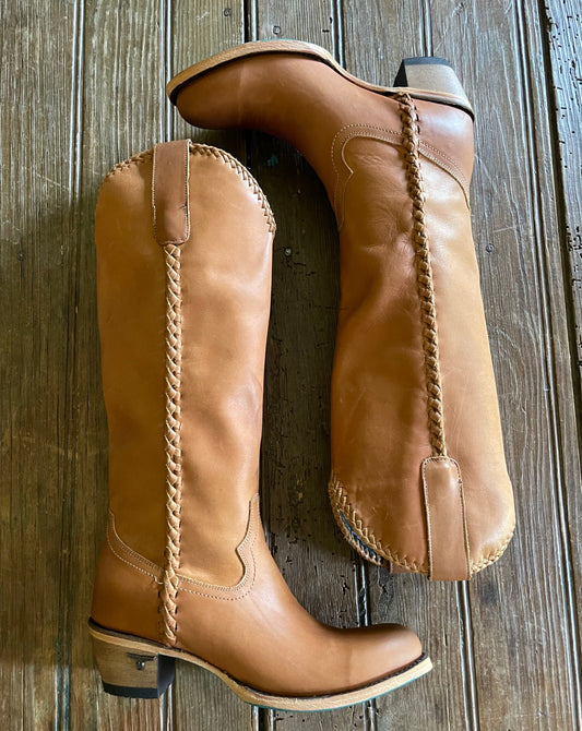 Plain Jane Tall Boots (Saddle)