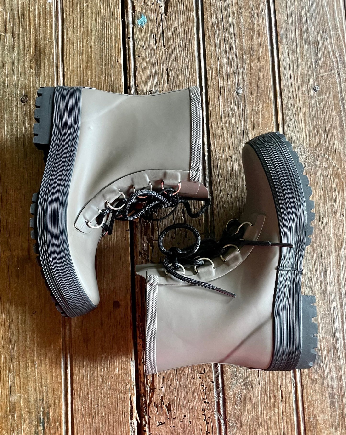 Ava Lace-Up Ankle Rain Boot