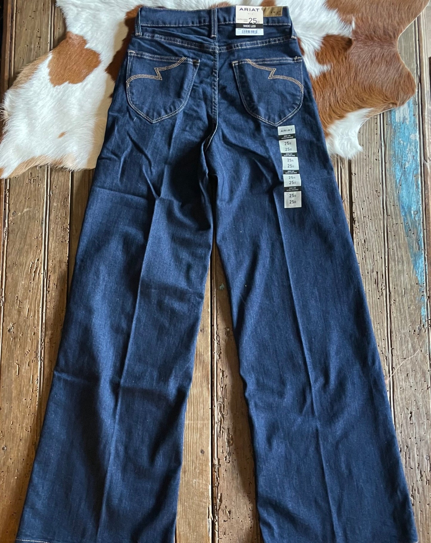 Ultra High Rise Western Wide Leg Jeans