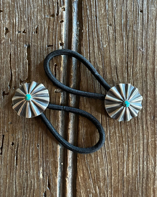 Sterling Silver and Turquoise Hair Tie