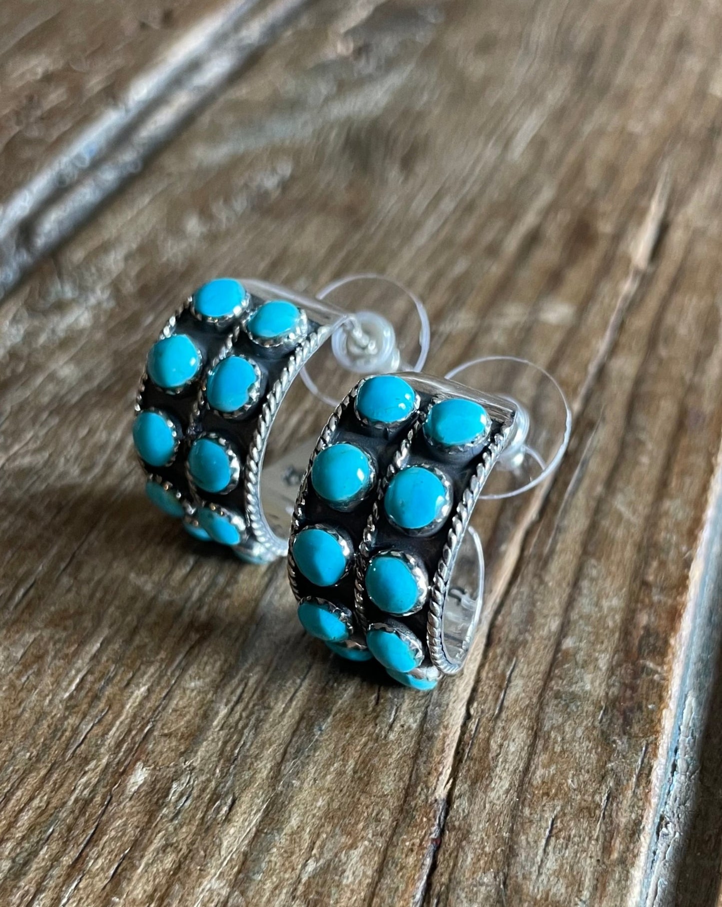 Tira Two Row Turquoise Earrings