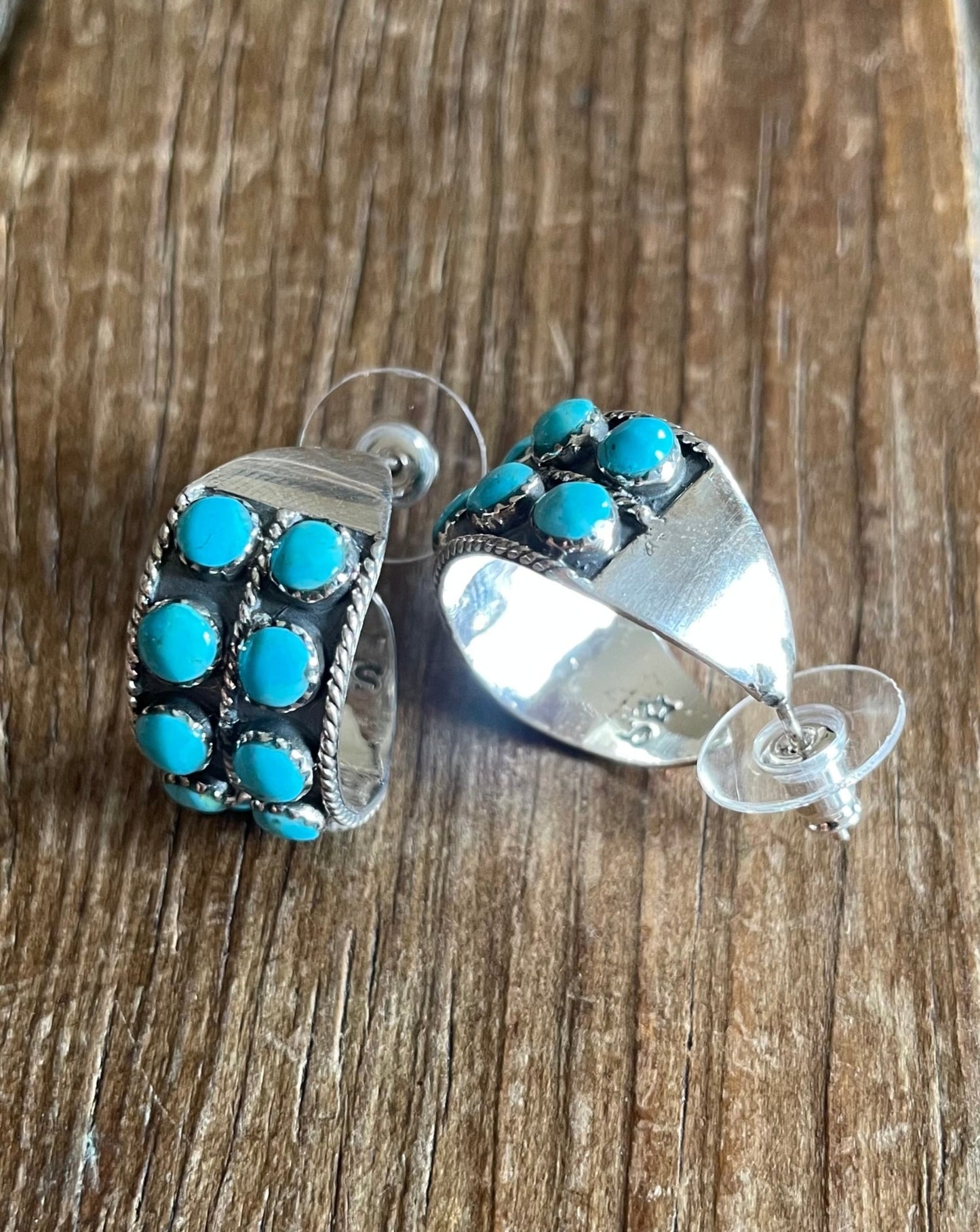 Tira Two Row Turquoise Earrings