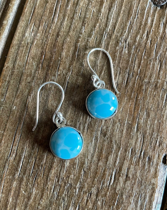 Larimar Circle Earrings