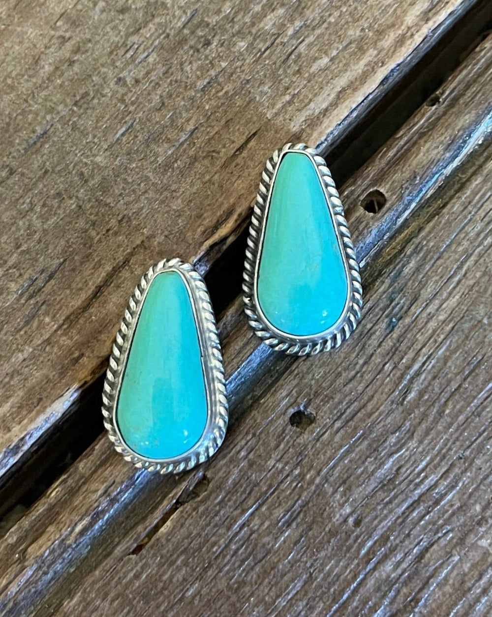 Kingman Turquoise Stud Earrings