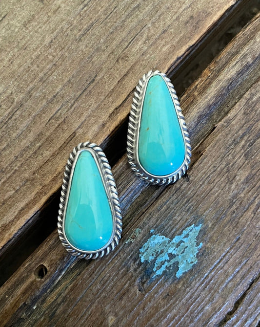 Kingman Turquoise Stud Earrings