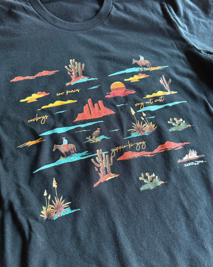 Close up of Desert Collage Tee