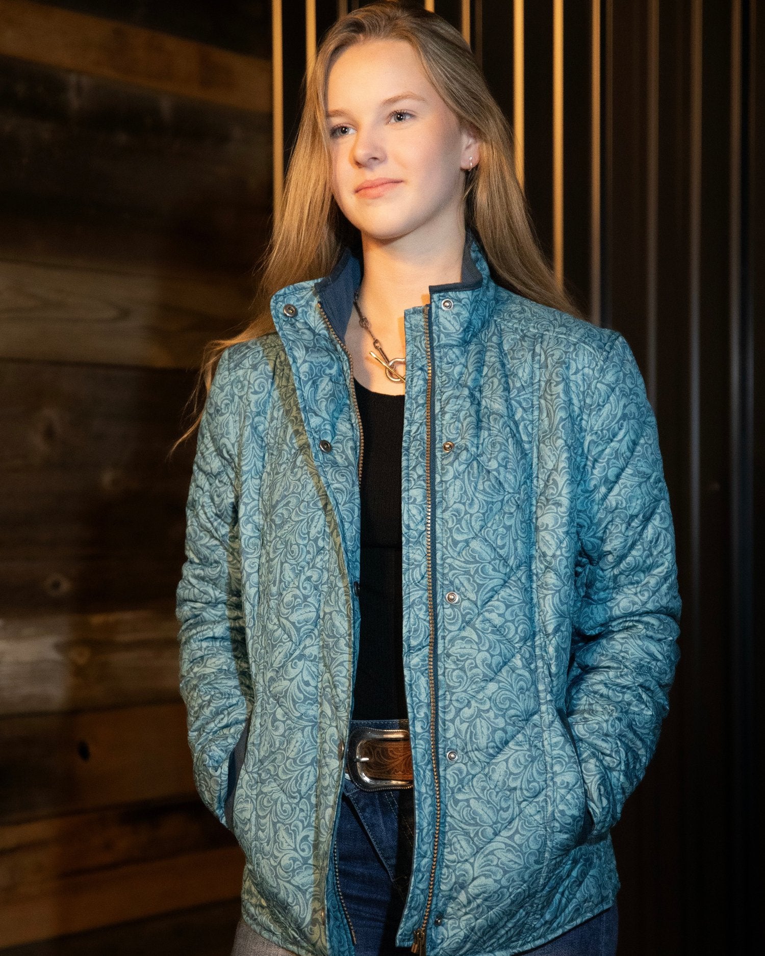 Georgia Tooled Quilted Nylon Jacket