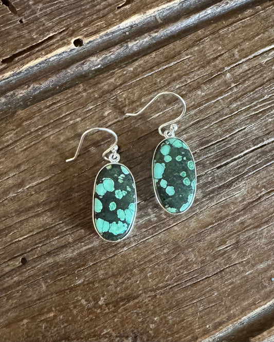 Tibetan Turquoise Drop Earrings