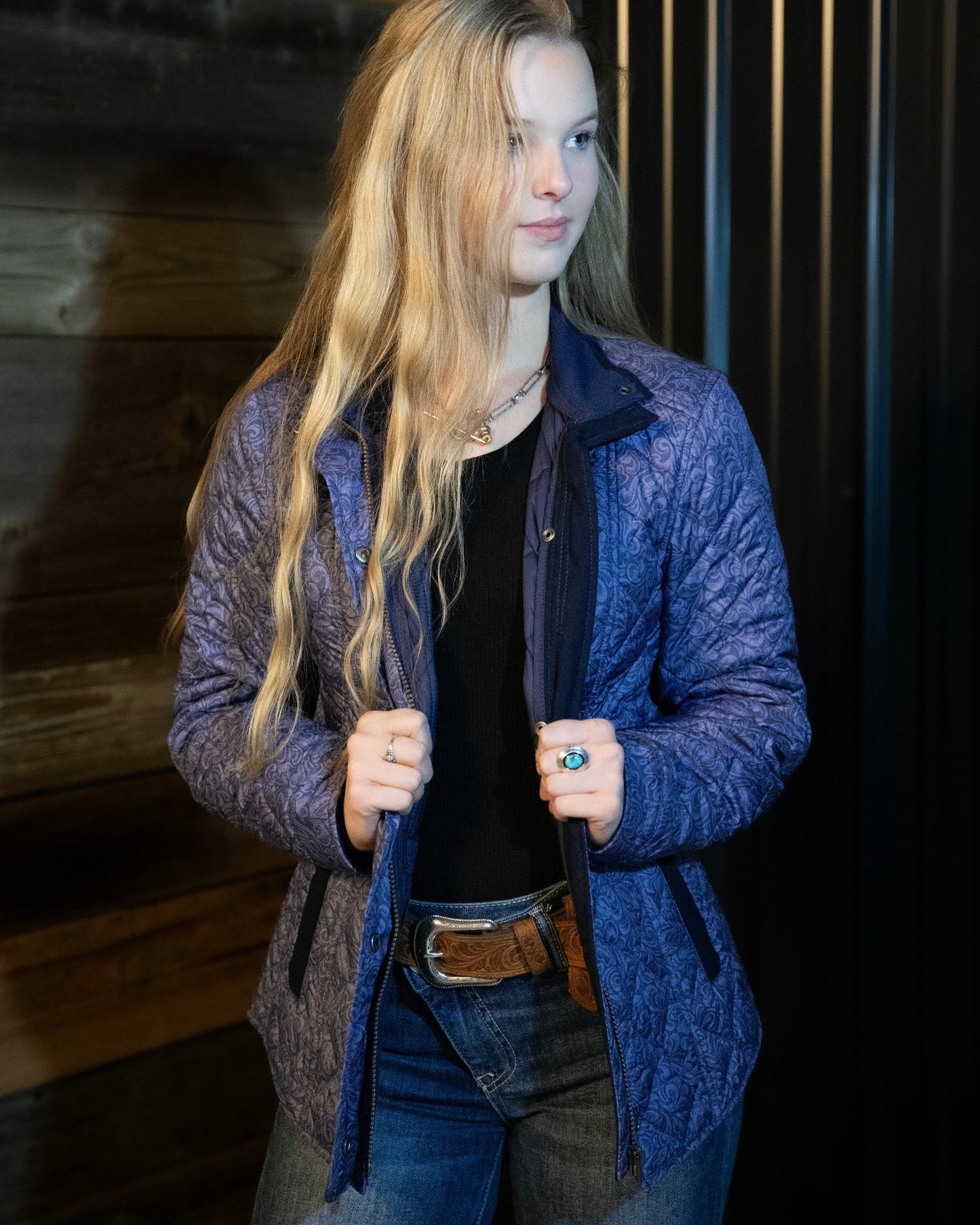 Georgia Tooled Quilted Nylon Jacket