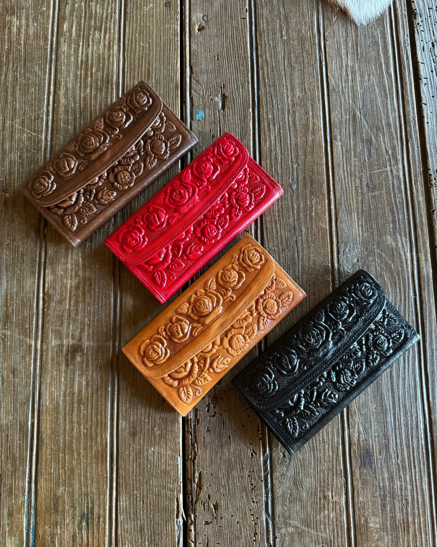 Rose Leather Wallet