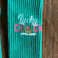 Close up of Lucky Chuck Logo Performance Crew Sock