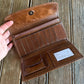 Brown Rose Leather Wallet Interior