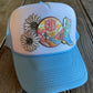 Stay Wild Daisy Trucker Hat with custom patches
