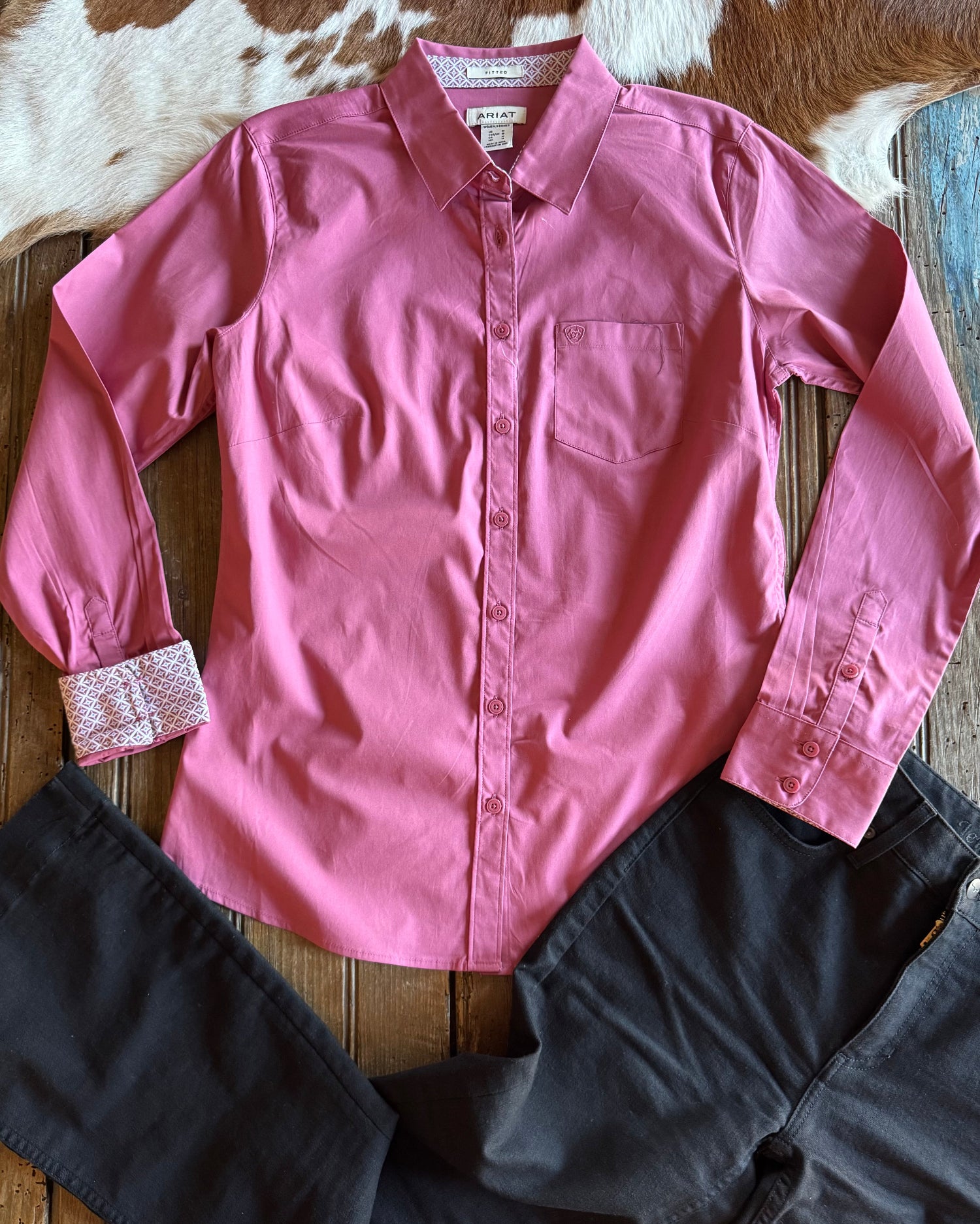 Kirby Long Sleeved Shirt (Rose Wine)