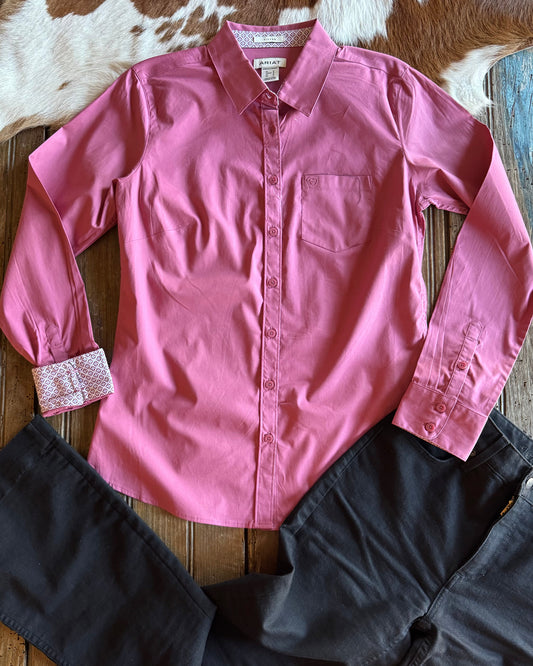 Kirby Long Sleeved Shirt (Rose Wine)