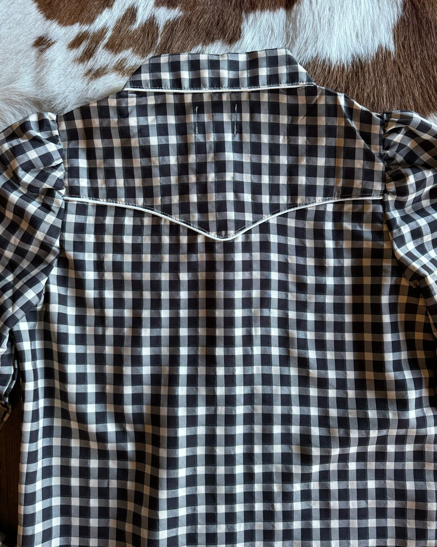 Anniston Gingham Puff Sleeve Top