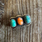 turquoise and spiny watch slide 2 on rustic wood background