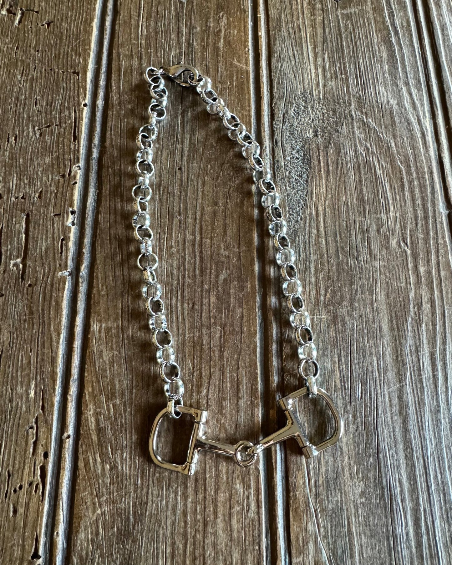 Dorset Silver D-Ring Snaffle Bit Necklace 