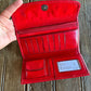 Red Rose Leather Wallet Interior