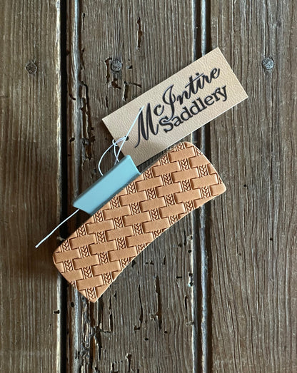 Stamped Leather Hair Clip