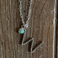 Sterling Silver Cable Letter Necklace