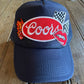 Navy foam trucker hat with Coors patch