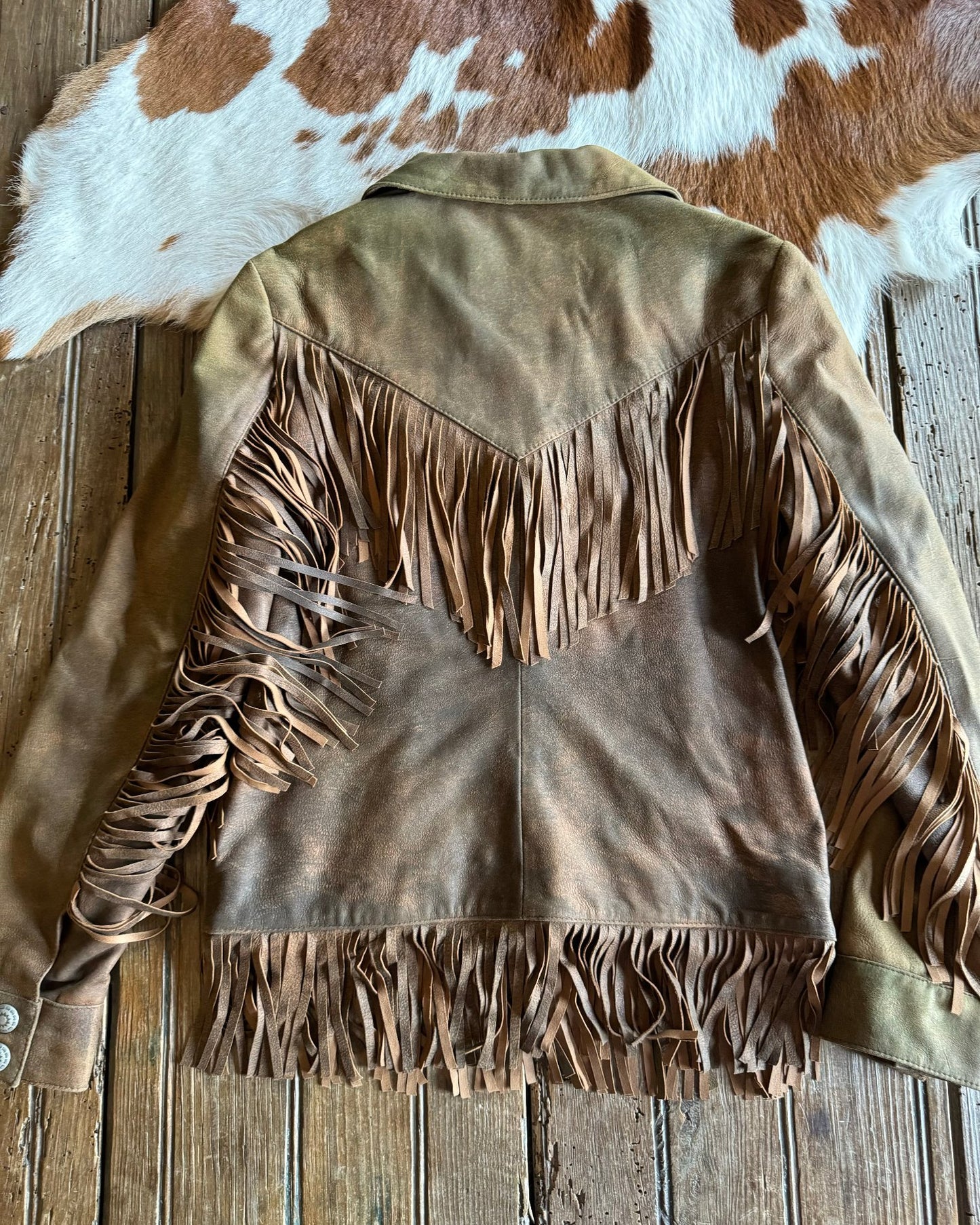 Lea Leather Fringe Jacket