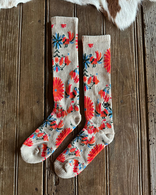 Fringe Otomi Performance Crew Socks