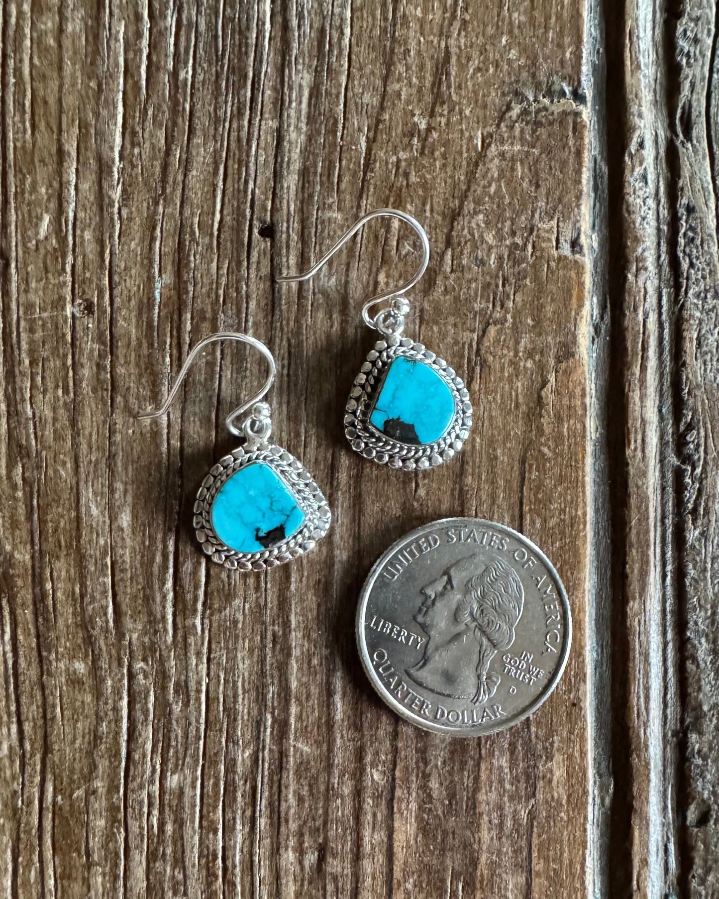 Tibetan Turquoise Drop Earrings