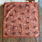 Block Print Horses Shorty Scarf on rustic wood background 
