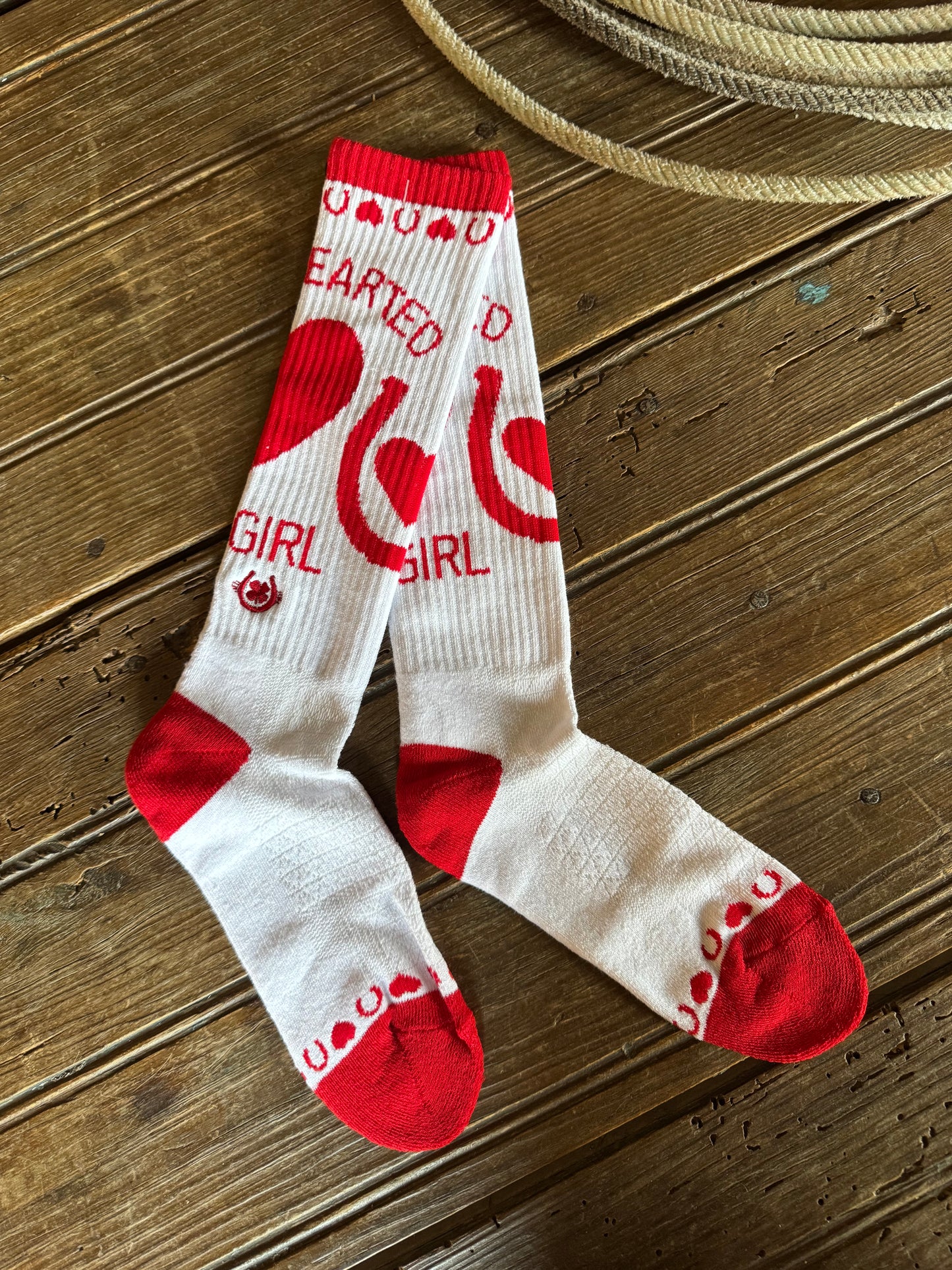 Lucky Hearted Love Performance Boot Socks