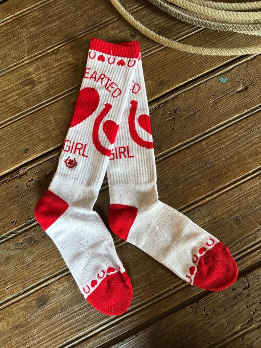 Lucky Hearted Love Performance Boot Socks