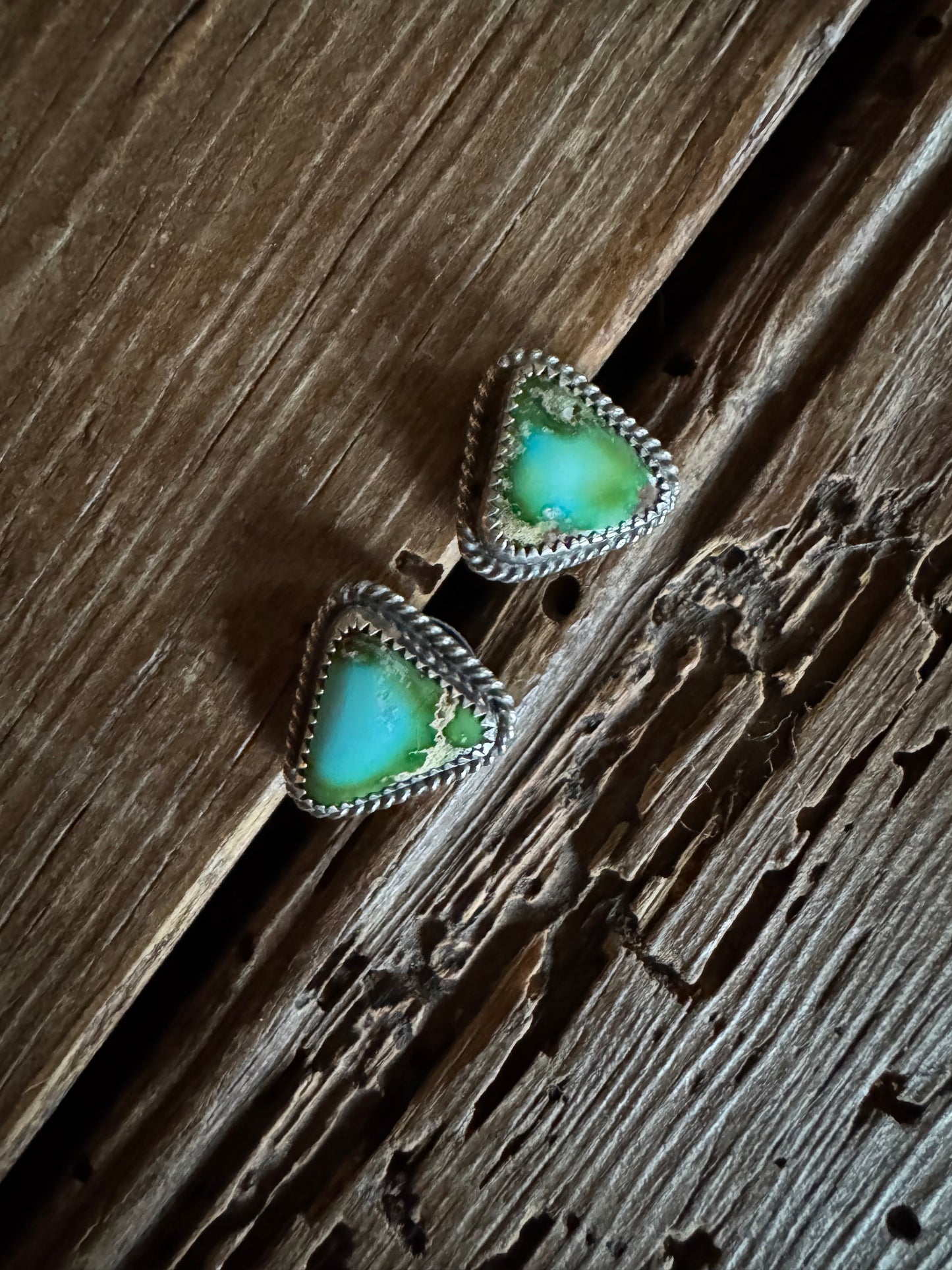 Sonoran Gold Triangle Stud Earrings