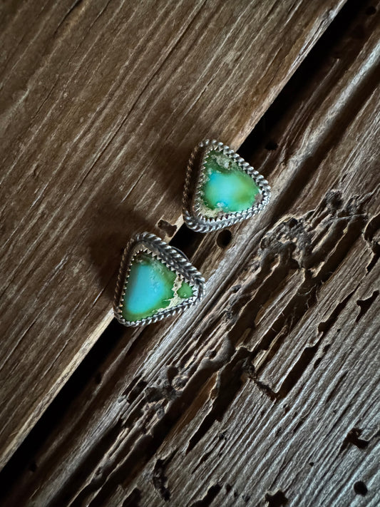 Sonoran Gold Triangle Stud Earrings