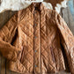 Georgia Quilted Leather Jacket (Camel)