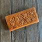 Tan Rose Leather Wallet