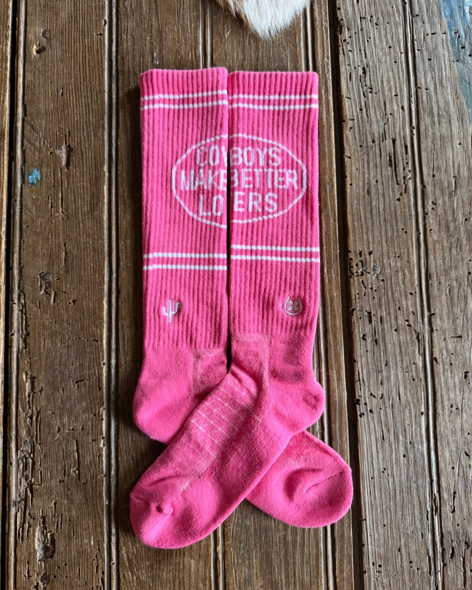 Cactus Alley - Cowboys Lover Pink Performance Socks