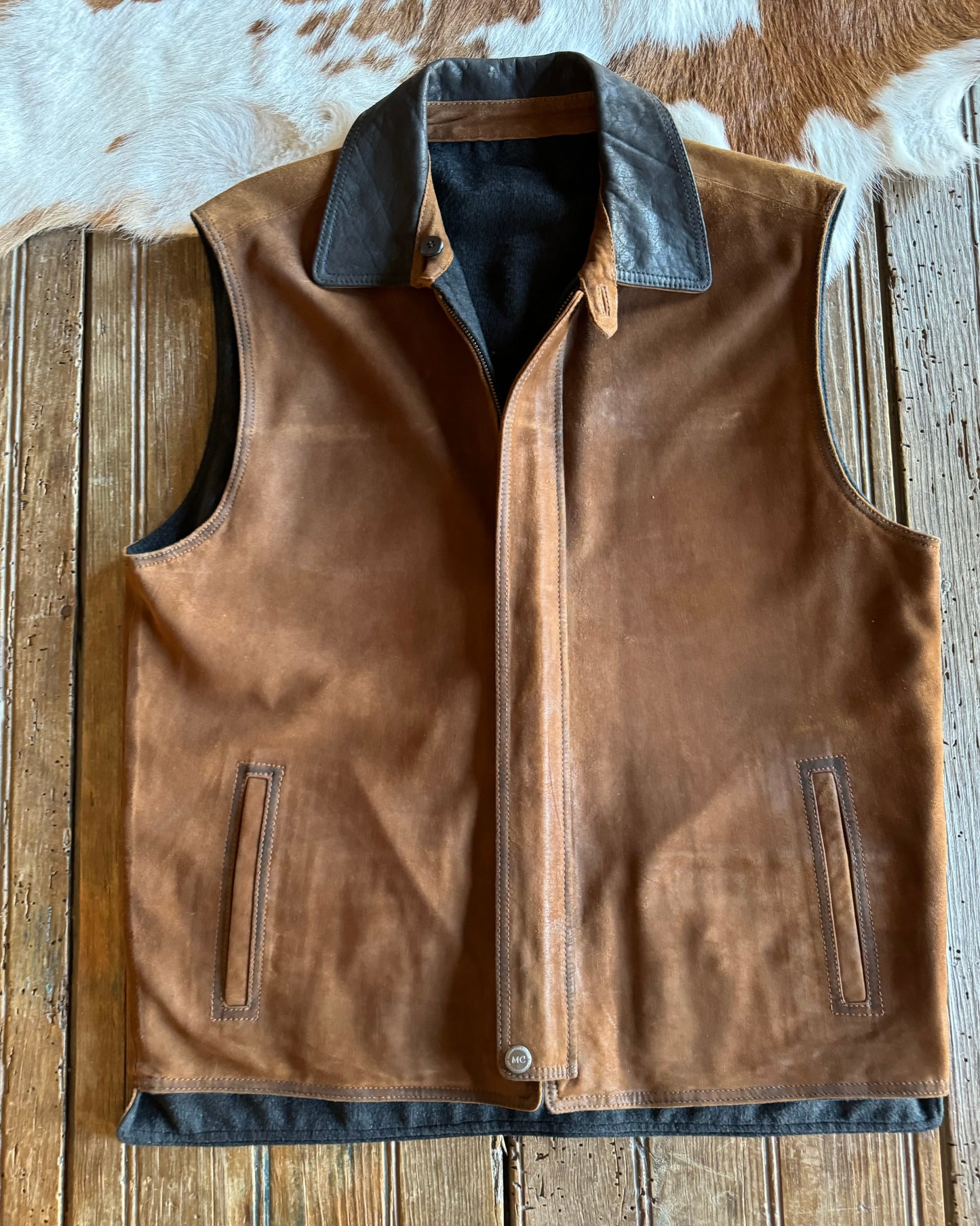 Memphis Goat Nubuck & Wool Lightweight Reversible Vest (Men's)